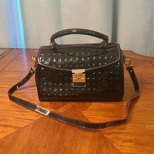 Arcadia Italian Leather Lock Weekender Crossbody